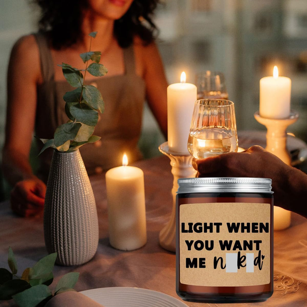 Anniversary Valentines Day Gifts for Her, Him, Funny Wedding Gift for Men, Women, Boyfriend, Girlfriend, Husband, Wife, Birthday, Christmas Gifts, Lavender Scented Candle