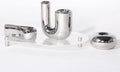 Silver Candlestick Holders, Decorative Taper Candle Holder Set Decor for Table Centerpiece Fireplace, Modern Silver Candle Holders Set, Aesthetic Ceramic Candle Stick Holder
