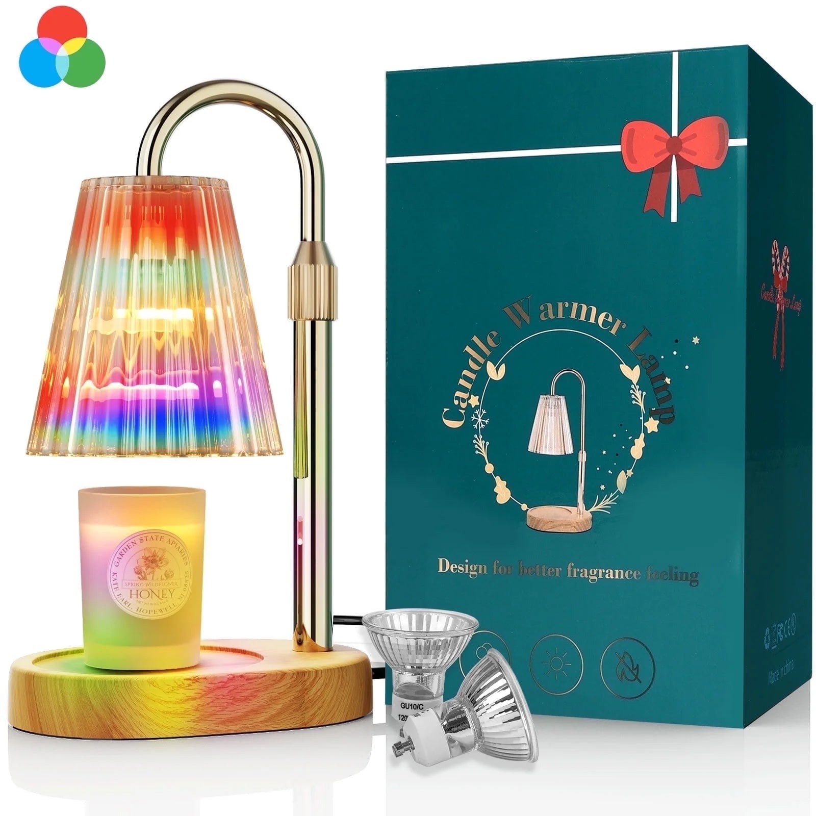Candle Warmer Lamp with Timer, Dimmable Candle Warmer for Jar Candles, Height Adjustable Wax Melts Warmer, Birthday Gifts for Women Mom, House Warming Gifts