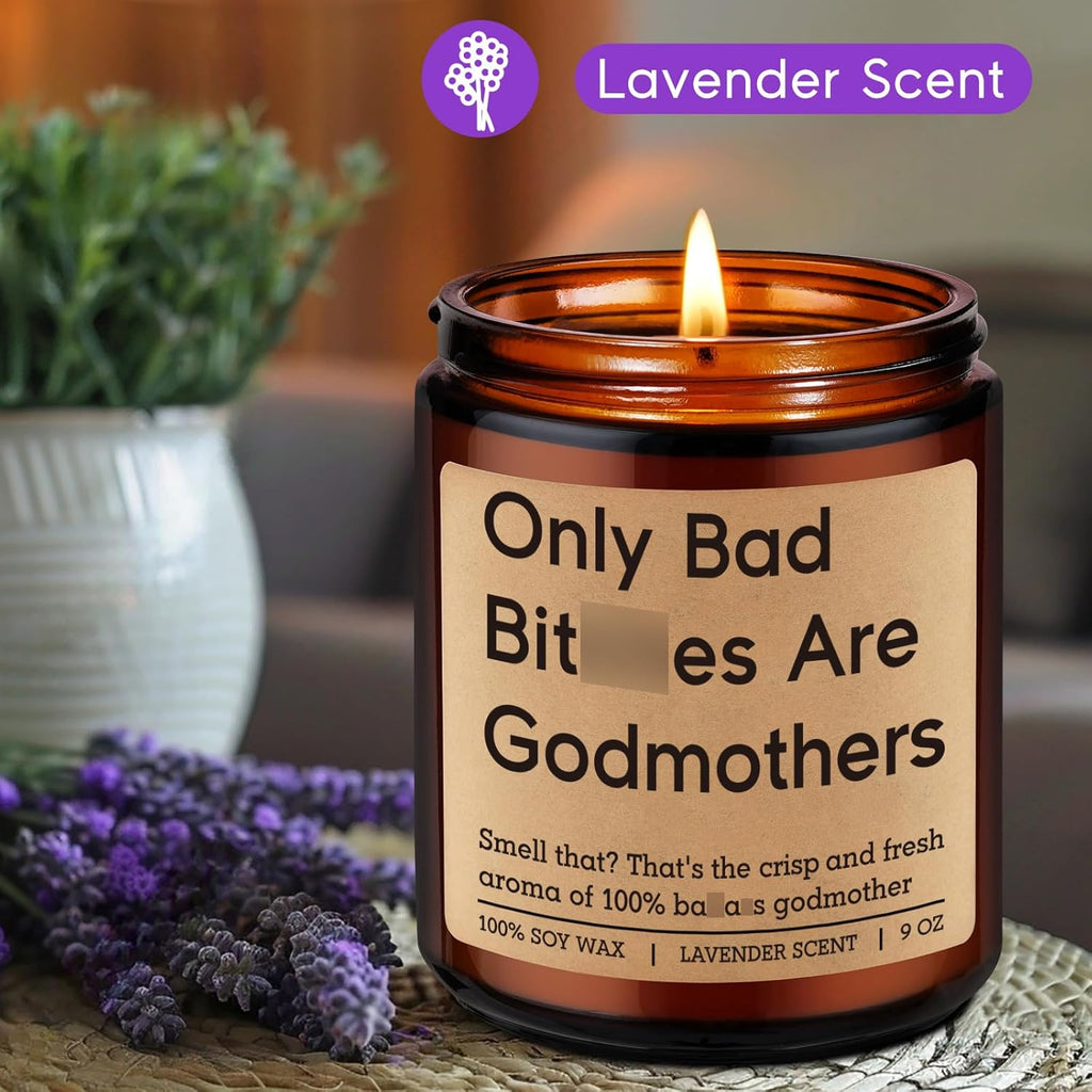 Candles, Godmother Gifts, God Mother Proposal Gifts for Women - Godparent Day, Mothers Day, Godmother Proposal, Godmom Presents, Funny God Mom Presents for Her Bestie Sister Aunt Friend