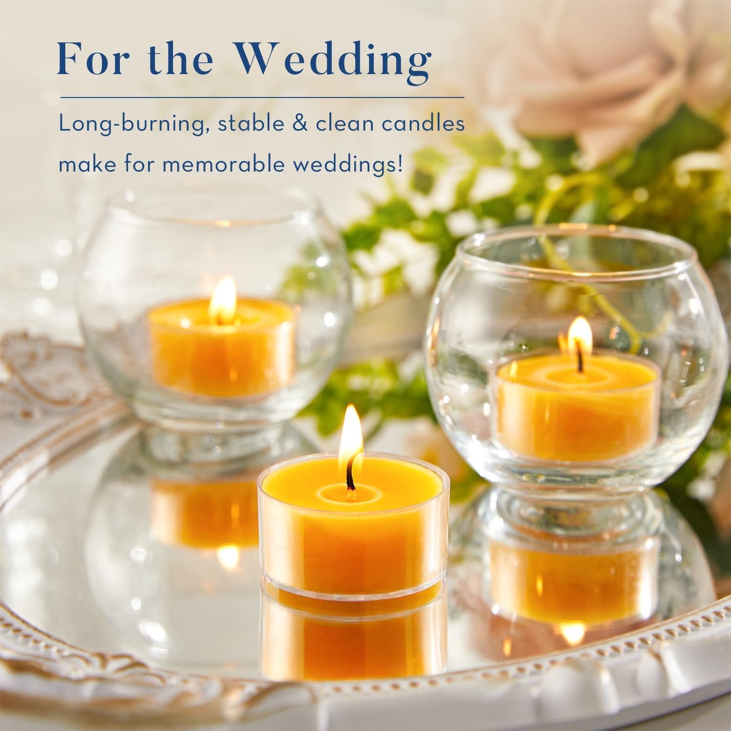 36 Pack Beeswax Tea Lights, 4-Hour Long Burning Tealight Candles, Ideal for Dinners Meditation Home Decor Tea Candles