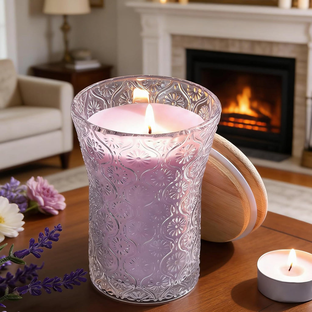 Lavender Candle, 8 OZ Scented Candles Soy Jars Candles for Women Galentines Valentines Mother'S Day Gift, Aromatherapy Purple Candles for Home Scented Bridal Shower