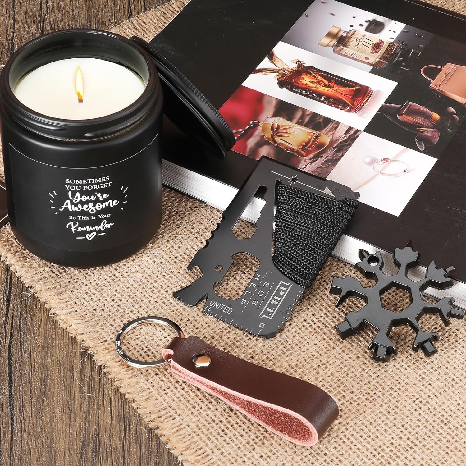 Gift Basket for Men – Care Package for Dad, Husband, Grandpa, Boss, Teacher, Coworker & Nurse – Birthday, Thank You, Get Well Soon, Self Care & Holiday Gift Box for Him