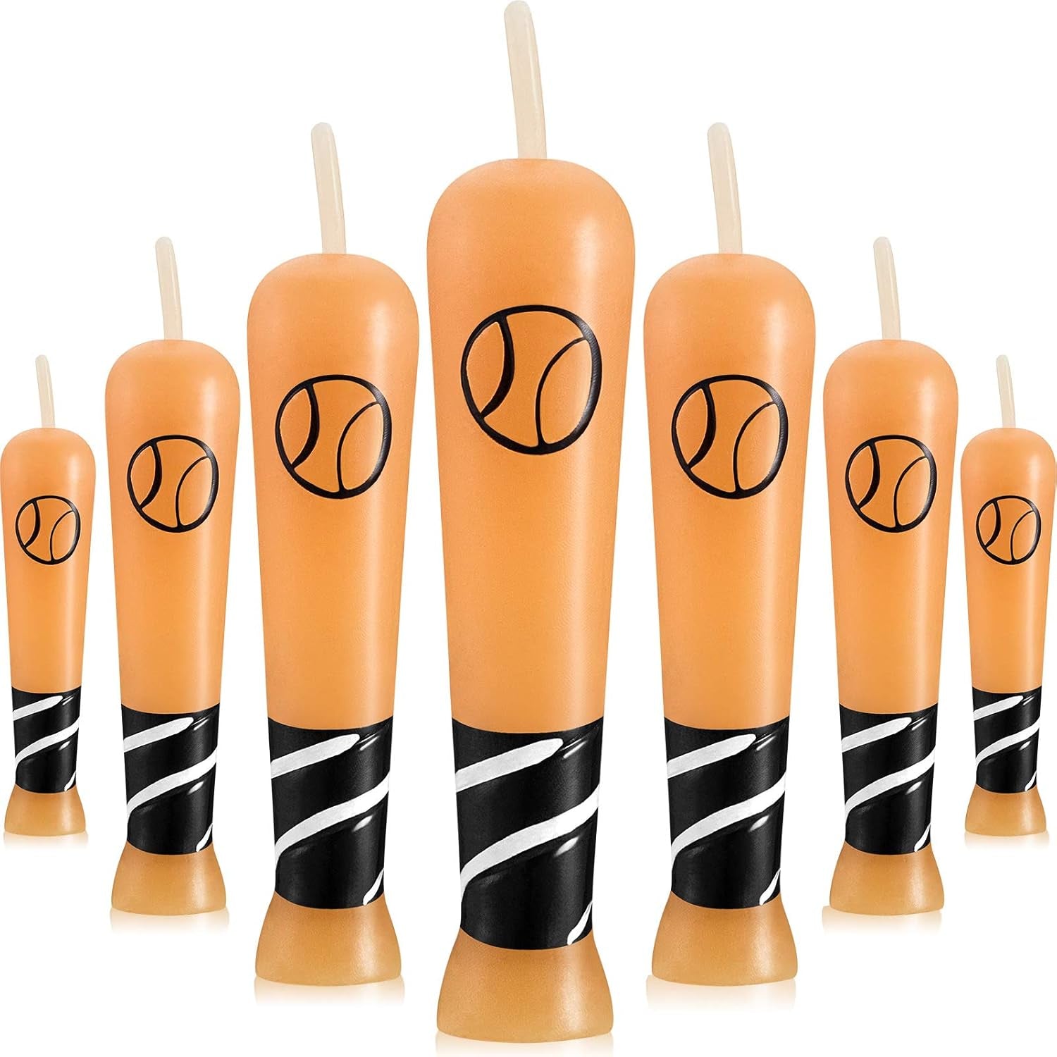 18 Pieces Baseball Bat Candle Baseball Sports Birthday Candle Baseball Cake Cupcake Candle for Birthday Baby Shower Baseball Fans Wedding Party Supply
