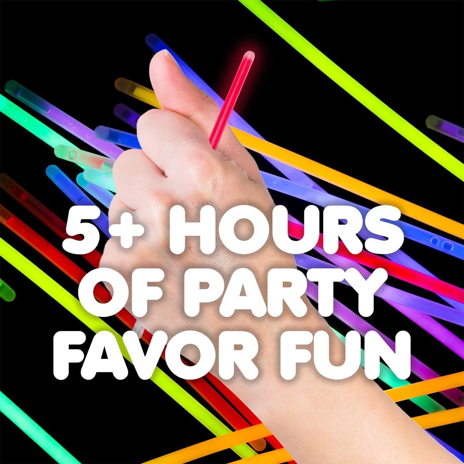 Glow Stick Birthday Candles for Cake, Glowing Party Favors, 2 Pack (16 Total)
