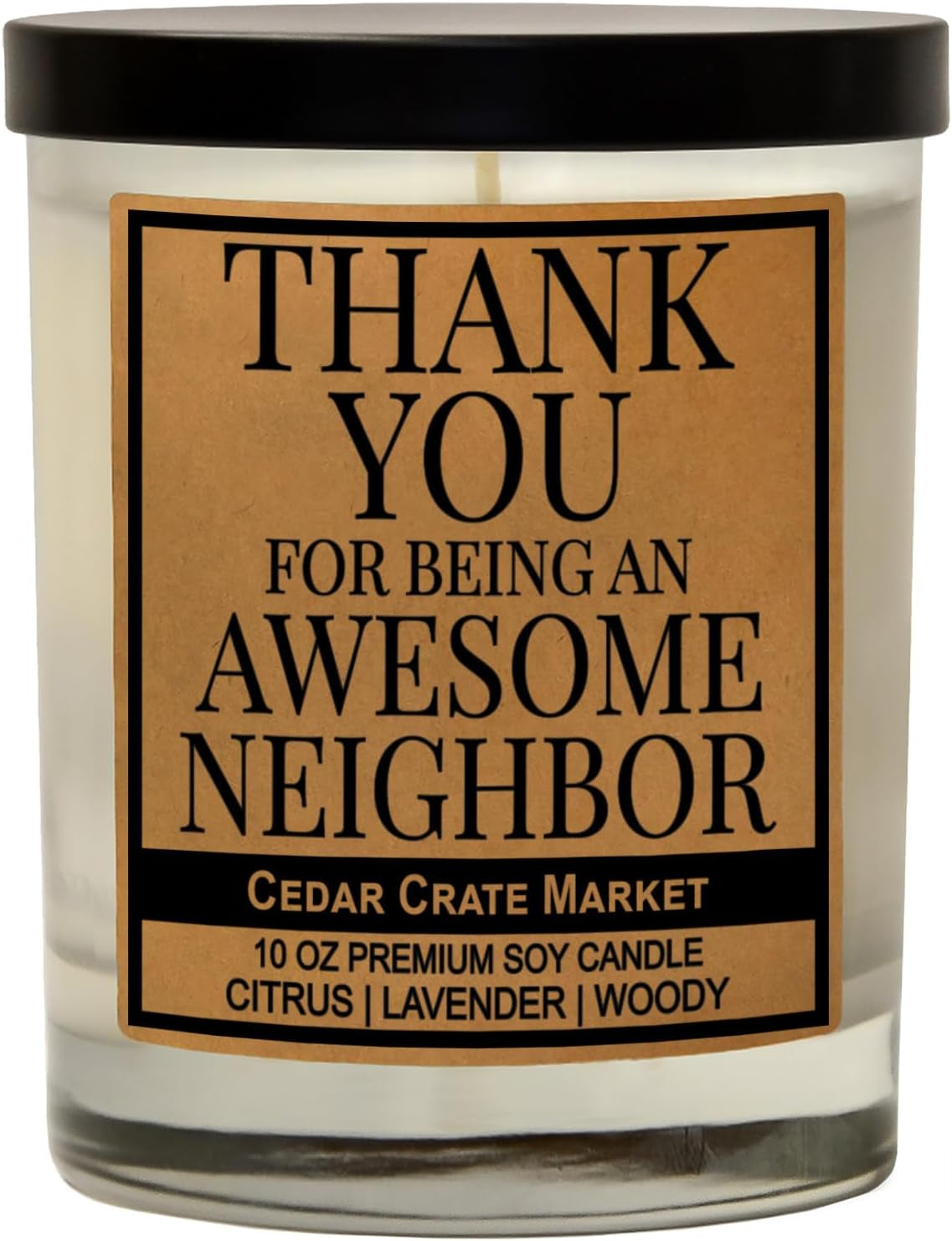 Housewarming Gifts New Home for Women, Men Couples 2025 - Thanks for Being an Awesome Neighbor, Funny House Warming Candle Present Ideas for New Apartment, Birthday, Moving, 100% Soy Wax, Made in USA