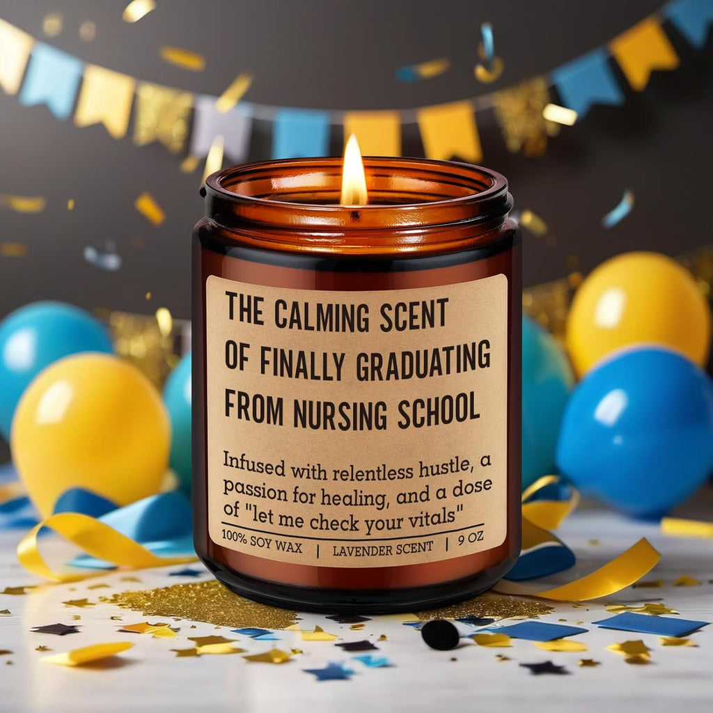 Candle, Nursing School Graduation Gifts for Nurse Student, Graduation Gifts for New Grad Nurses, Funny Grad Presents for Nursing Students Graduates, Future RN LPN Presents for Her