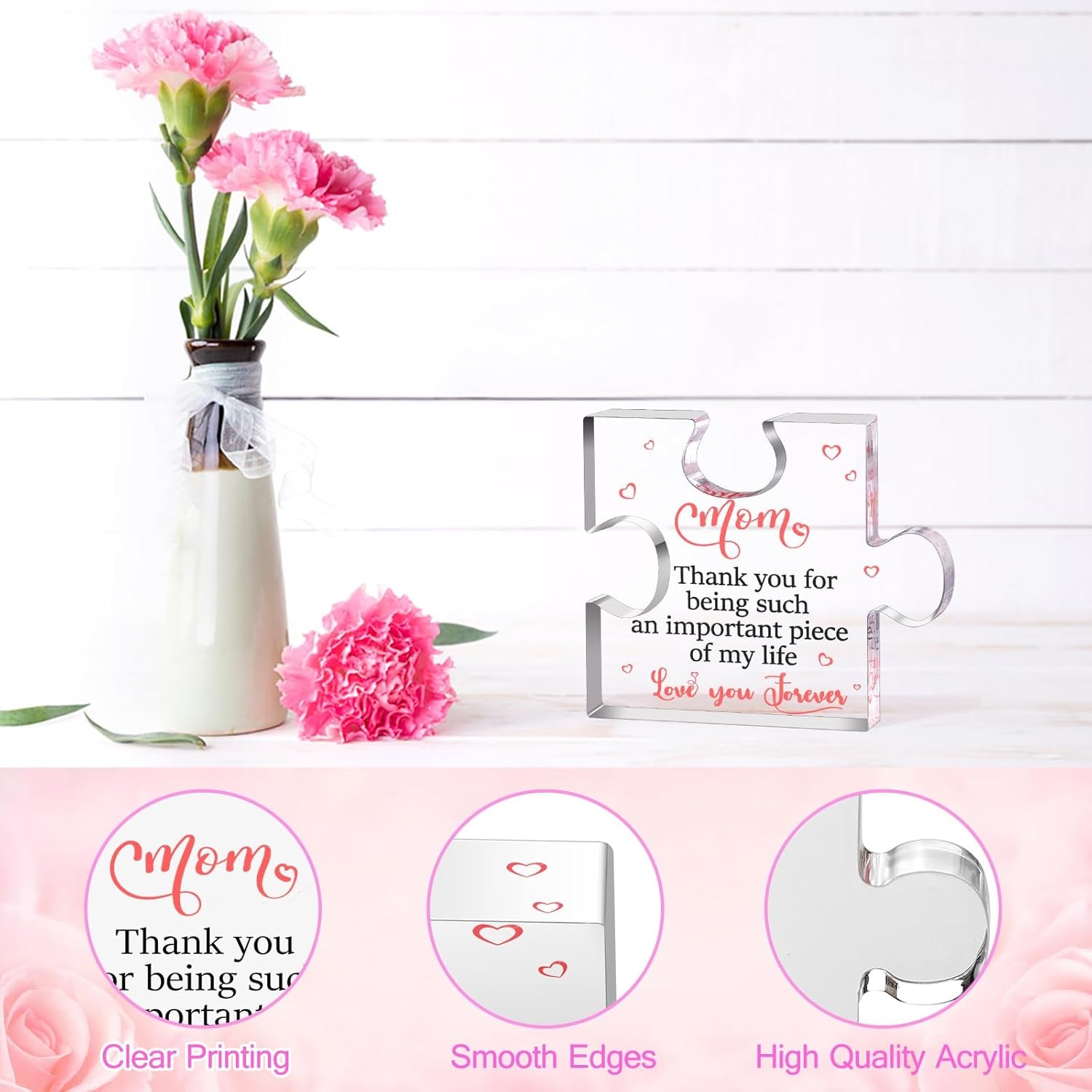 Happy Birthday Christmas Gifts for Mom from Daughter Son Kids, Unique Presents for Mother, Best Mom Ever Gifts for Birthday