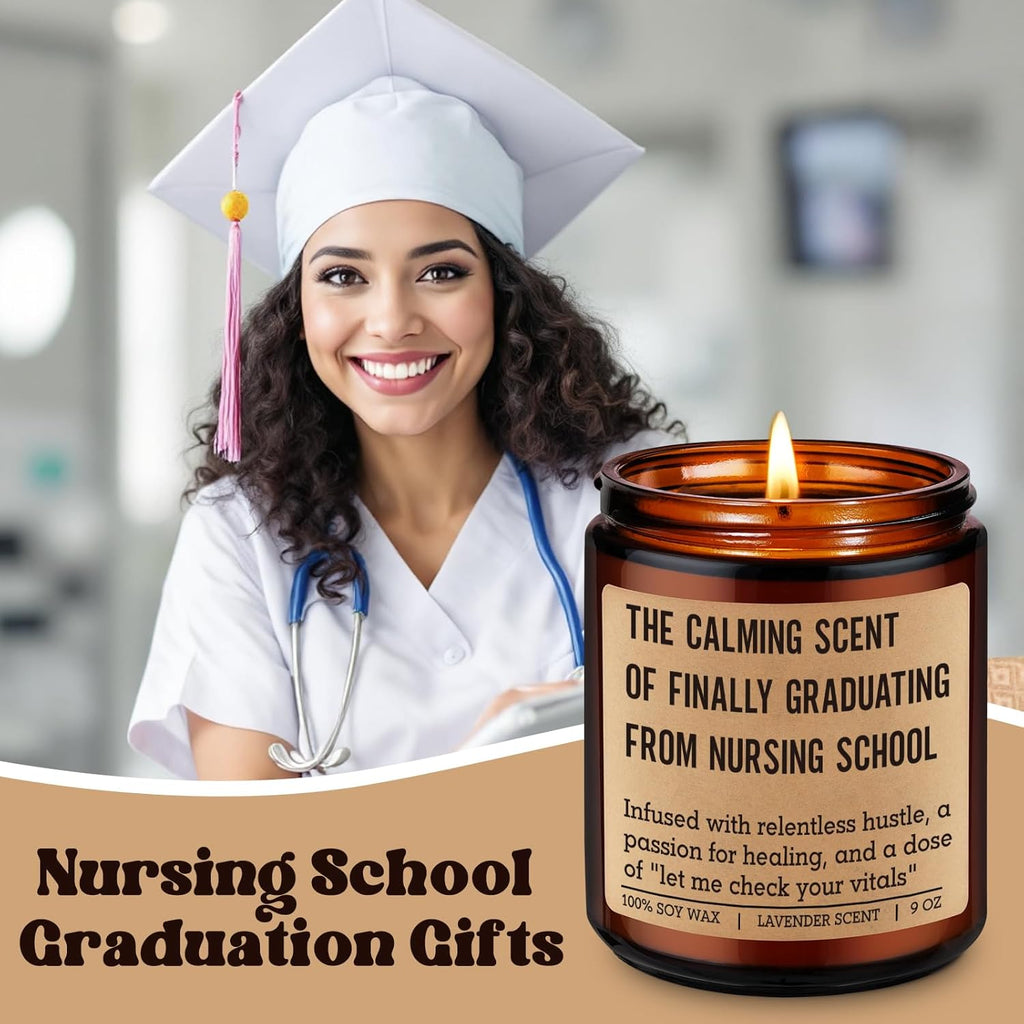 Candle, Nursing School Graduation Gifts for Nurse Student, Graduation Gifts for New Grad Nurses, Funny Grad Presents for Nursing Students Graduates, Future RN LPN Presents for Her