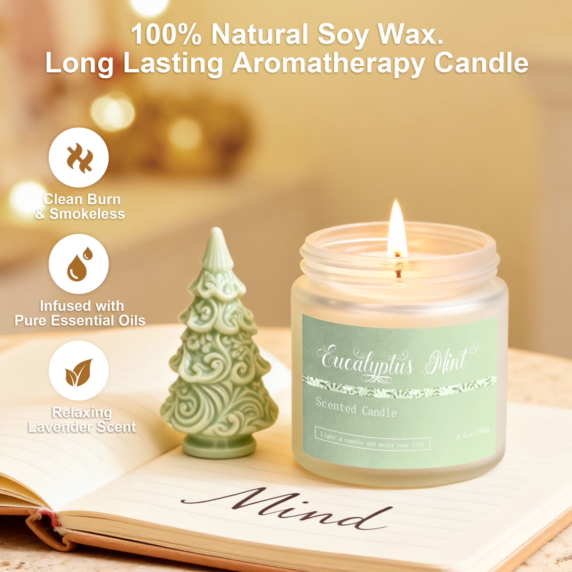 6 Pack Candles for Home Scented Aromatherapy Candle Gifts Set for Women, Lavender Candle, 300 Hour Long Lasting Candles, Stocking Stuffers, Birthday, Valentine, Christmas, Anniversary Present