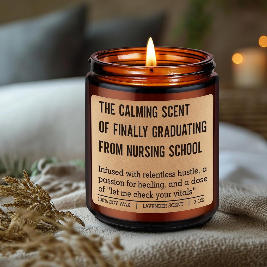 Candle, Nursing School Graduation Gifts for Nurse Student, Graduation Gifts for New Grad Nurses, Funny Grad Presents for Nursing Students Graduates, Future RN LPN Presents for Her