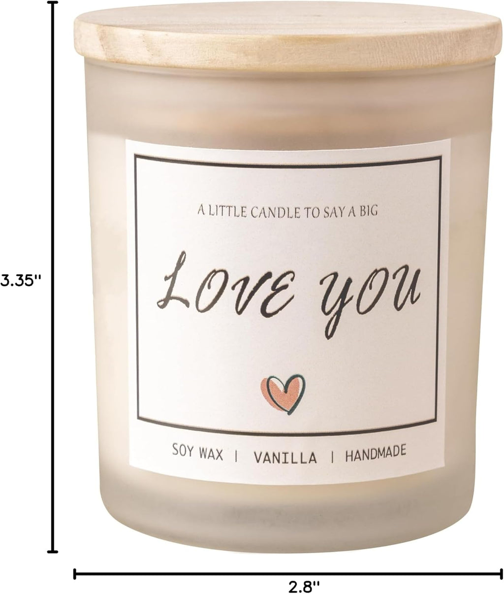 I Love You Gifts for Her, Romantic Gifts for Anniversary Wedding, Showing Your Love and Appreciation for Friend Wife Husband Women Men Mom BFF, Vanilla Scented Candle
