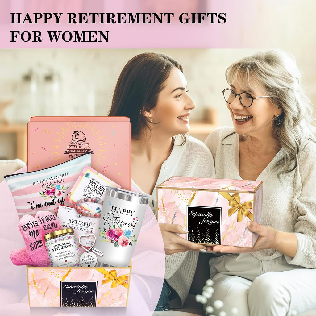Retirement Gifts for Women 2026-Happy Retirement Gifts for Retirees，Teachers，Coworker，Nurses，Mom，Grandma，Unique Retired 20OZ Tumbler Gift Ideas for Coworkers Office & Family