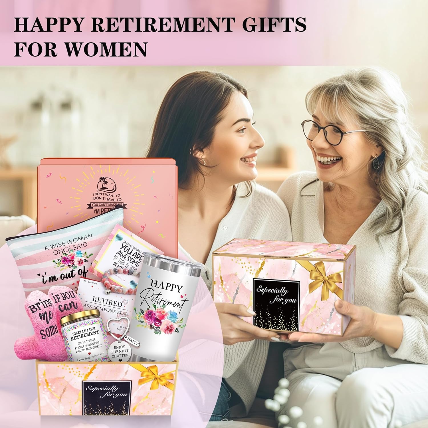 Retirement Gifts for Women 2026-Happy Retirement Gifts for Retirees，Teachers，Coworker，Nurses，Mom，Grandma，Unique Retired 20OZ Tumbler Gift Ideas for Coworkers Office & Family