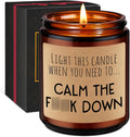 Calming Candle, Stress Relief Gifts for Women, Relaxing Gifts for Men, People - Anxiety Relief Items - Fathers Day, Calm Down, Birthday Funny Aromatherapy Candles for Women Friend Coworker Mom