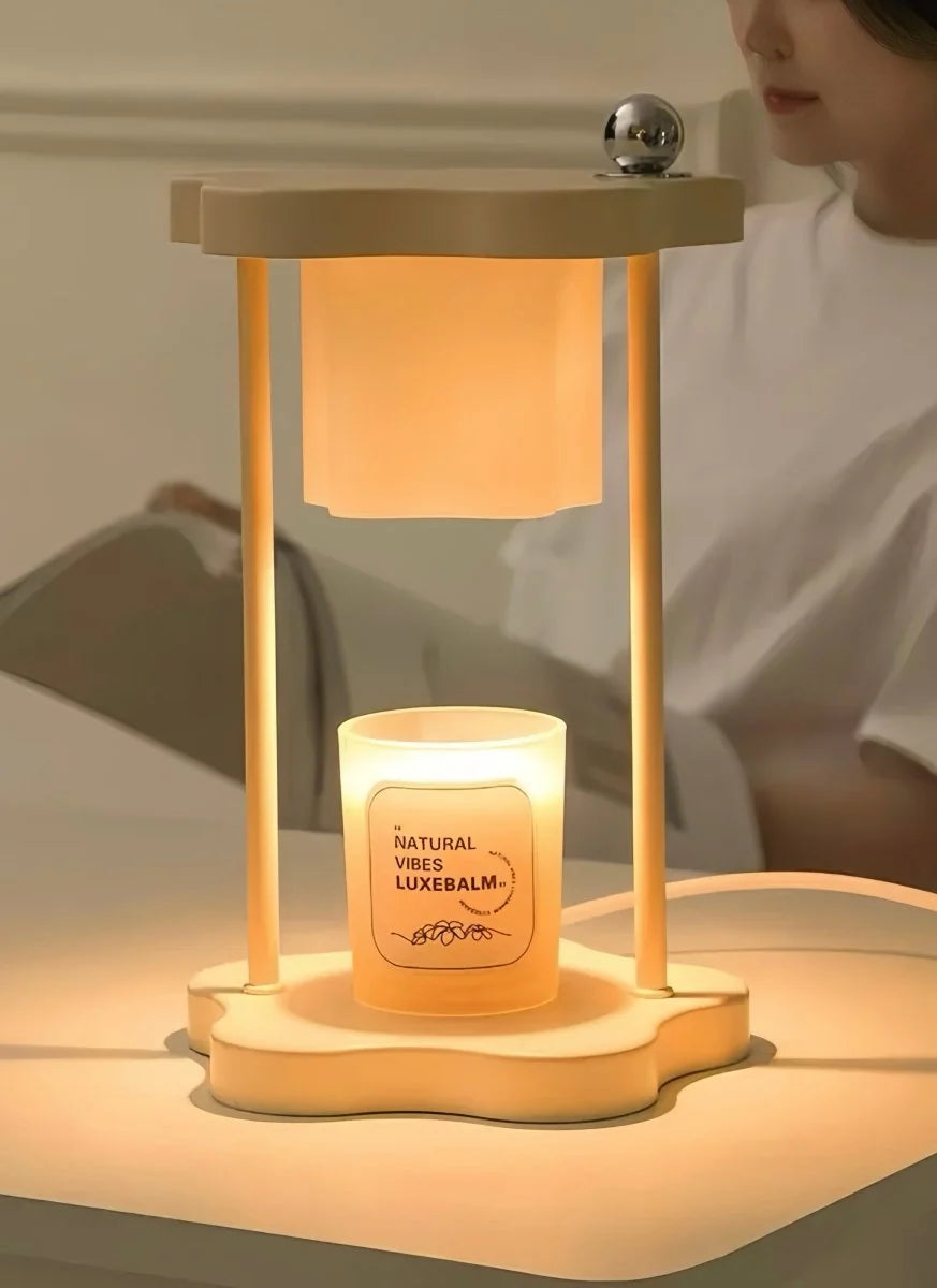 Cute Nordic Dimmable Petal Floral Candle Warmer Lamp with Timer