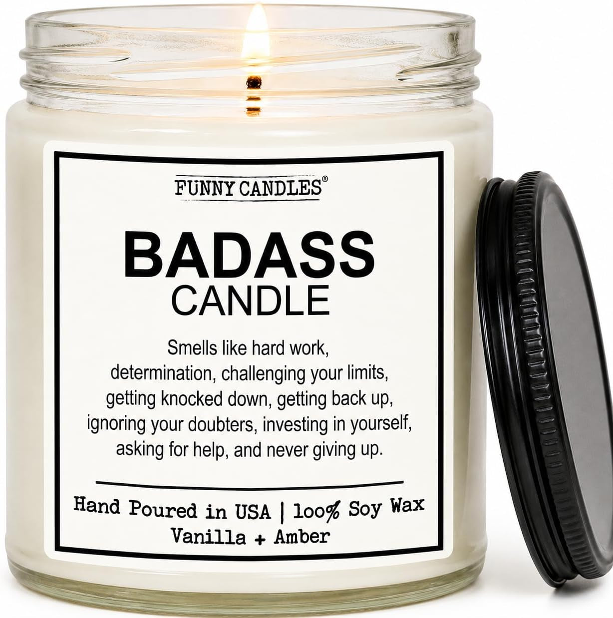 Congratulations Gifts for Women - Funny Congrats, New Job, Promotion & Graduation Gift for Her, Coworker, Boss, Best Friend - Vanilla Soy Candle, 45 Hr Burn, USA Made