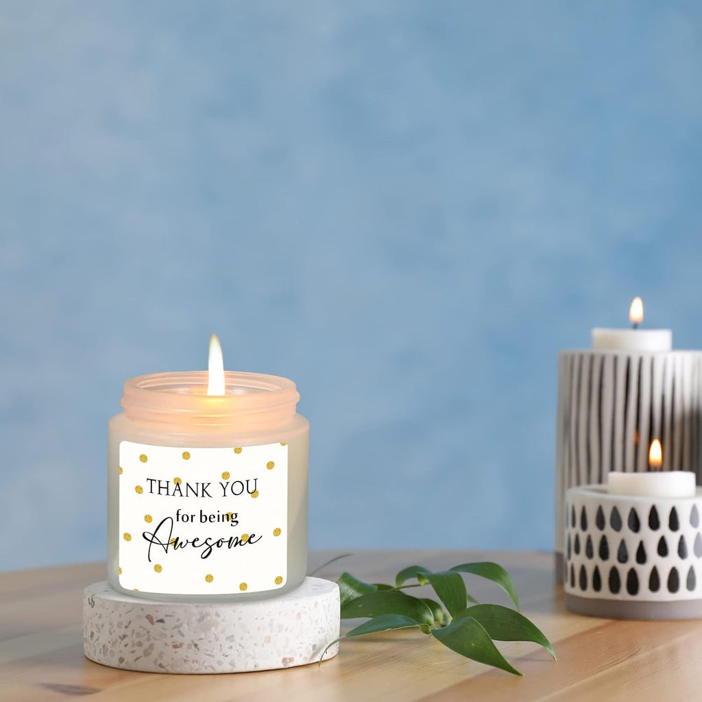 10 Pcs Thank You Candles Bulk Employee Teacher Appreciation Gift Thank You for Being Awesome Inspirational Candles for Women Secretary Volunteer CNA Nurses Coworker(Fresh)