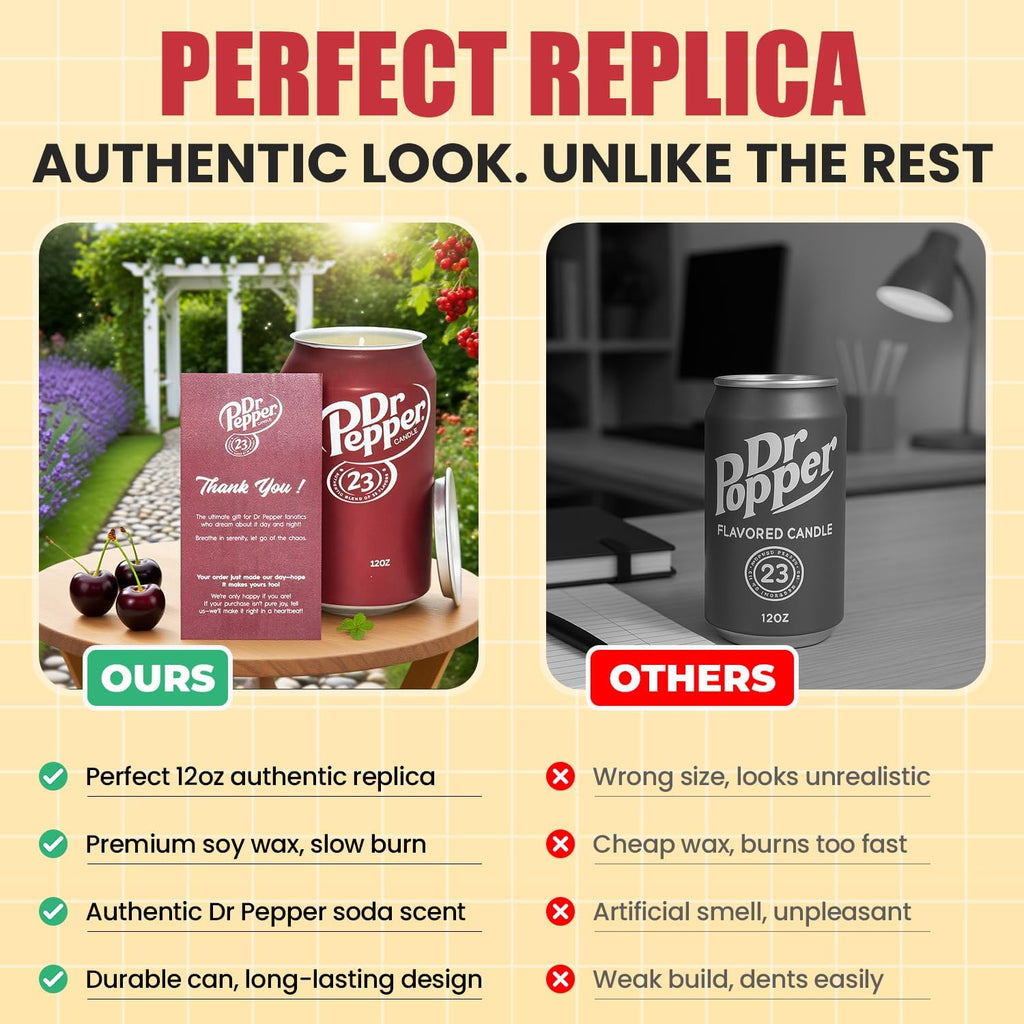 Dr Pepper Candle – the Cute & Funny Soda Candle for Cool Gifts – Dr Pepper Stuff – Cute Candles, Cool Things & Dr Pepper Gifts