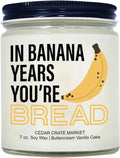 - Birthday Gifts for Women | in Banana Years You'Re Bread | Birthday Candles Gift Idea for Women | Funny Present Ideas for Friends | 100% Soy Wax | Made in USA