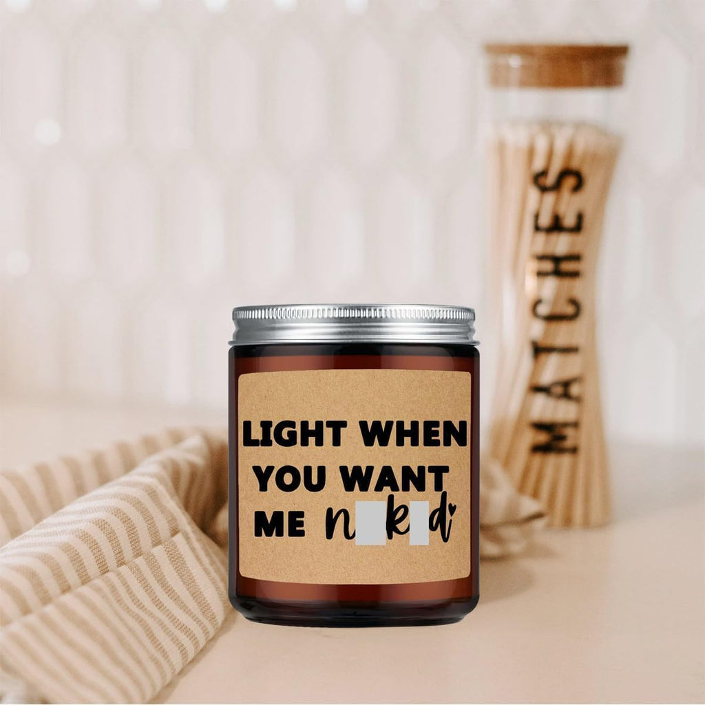 Anniversary Valentines Day Gifts for Her, Him, Funny Wedding Gift for Men, Women, Boyfriend, Girlfriend, Husband, Wife, Birthday, Christmas Gifts, Lavender Scented Candle