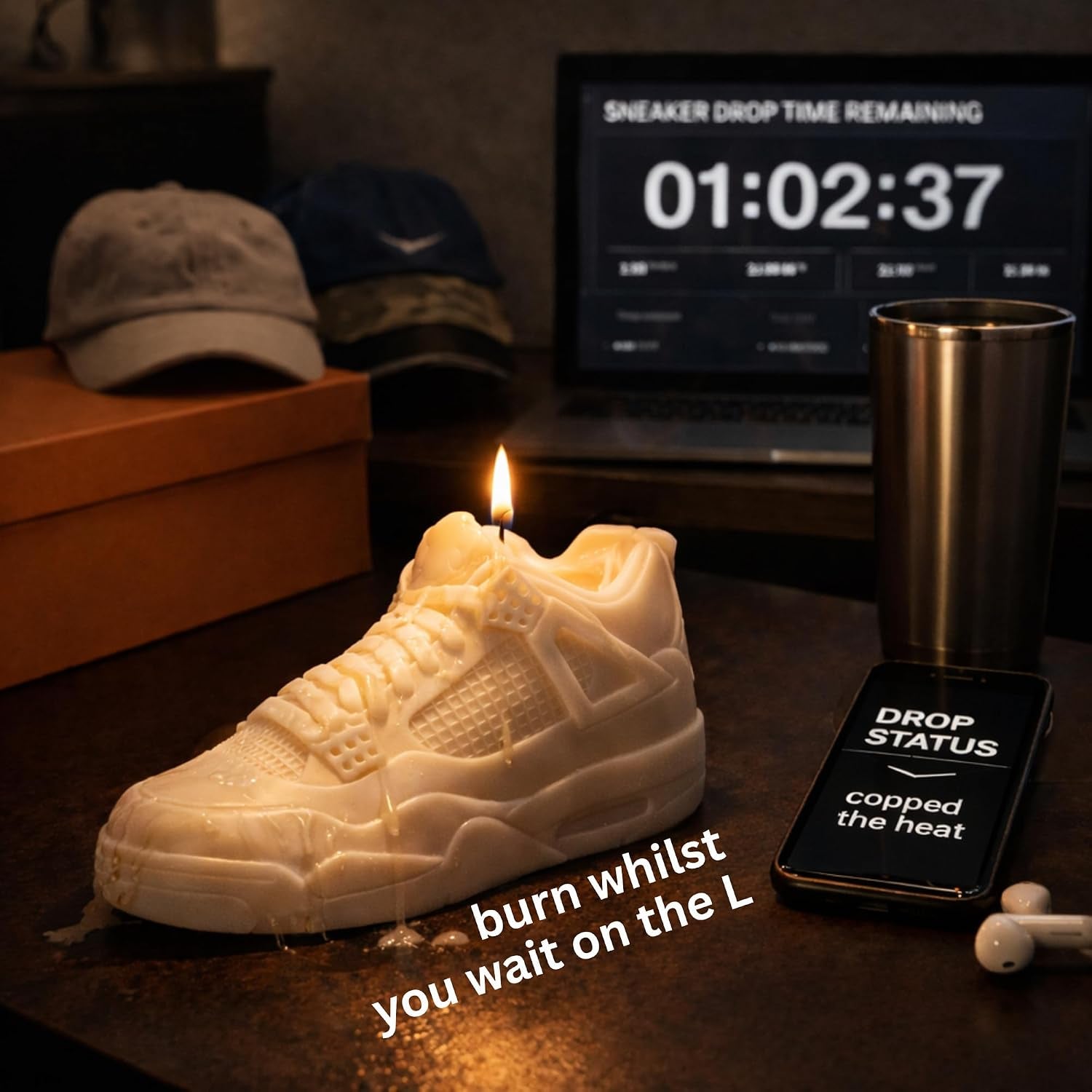 Sneaker Candle with Giftbox -  - Hypebeast Gift for Teenage Boys - Gifts for Men Candles - Sneakerhead Gifts for Teenage Boys - Unique Gift for Him - Sneaker Head Room Decor