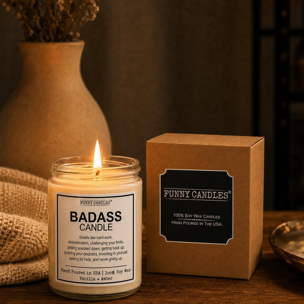 Congratulations Gifts for Women - Funny Congrats, New Job, Promotion & Graduation Gift for Her, Coworker, Boss, Best Friend - Vanilla Soy Candle, 45 Hr Burn, USA Made