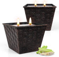 Citronella Candles Outdoor – 2 Pack, 12Oz Each, Large Double-Wick Soy Wax Candles, 100-Hour Burn Time, for Patio, Camping, Backyard, Emergency & Survival
