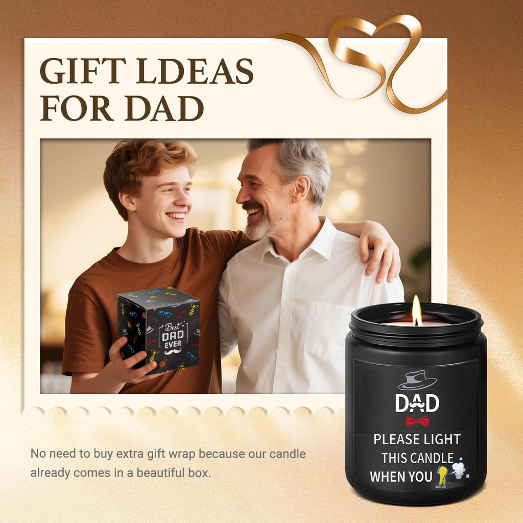 Gift Ideas for Dad - Fathers Day Christmas Birthday Gifts from Daughter Son, Funny Fart Candle Keychain for Dad
