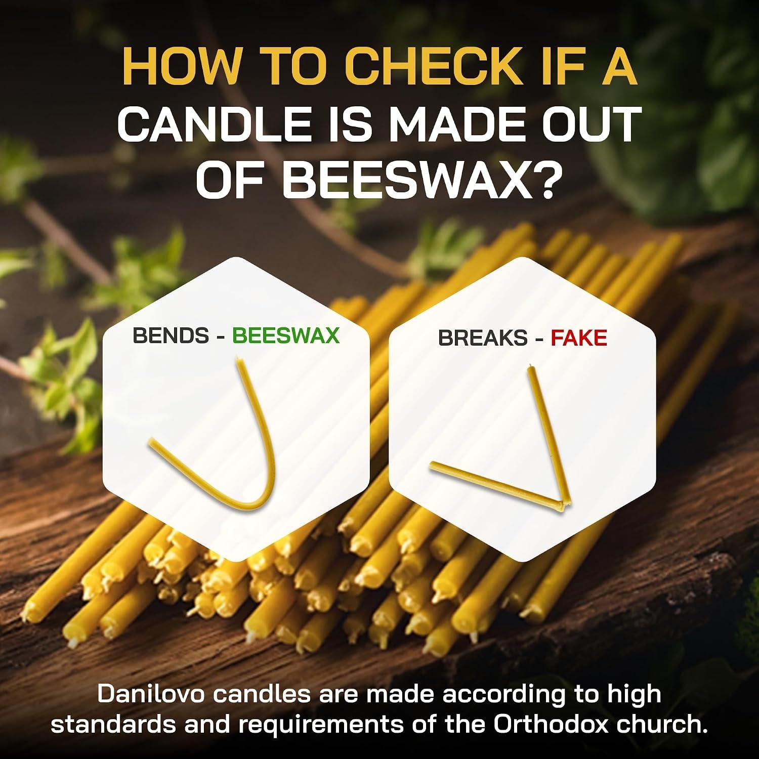 Thin Taper Beeswax Candles - Honey-Scented, Decorative Candles Ideal for Birthday Decoration or Church Prayers - Yellow Drip Free, Tall & Smokeless Pack of 50 Pcs, 6.4 X 0.22 Inch