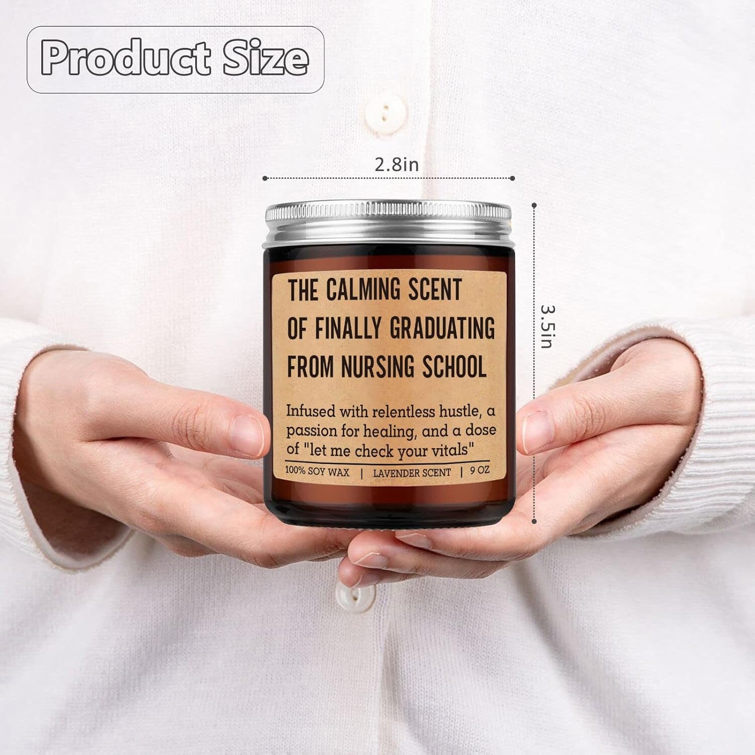 Candle, Nursing School Graduation Gifts for Nurse Student, Graduation Gifts for New Grad Nurses, Funny Grad Presents for Nursing Students Graduates, Future RN LPN Presents for Her