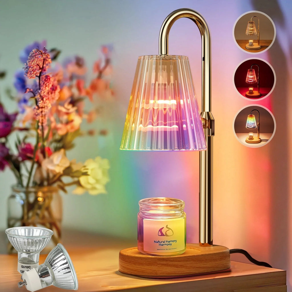 Candle Warmer Lamp with Timer, Dimmable Candle Warmer for Jar Candles, Height Adjustable Wax Melts Warmer, Birthday Gifts for Women Mom, House Warming Gifts