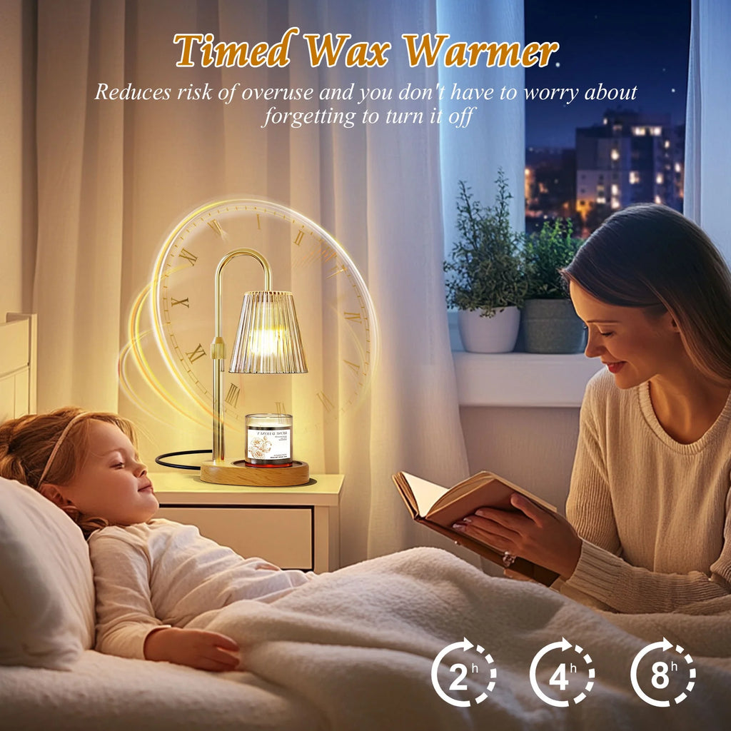 Candle Warmer Lamp with Timer, Dimmable Candle Warmer for Jar Candles, Height Adjustable Wax Melts Warmer, Birthday Gifts for Women Mom, House Warming Gifts