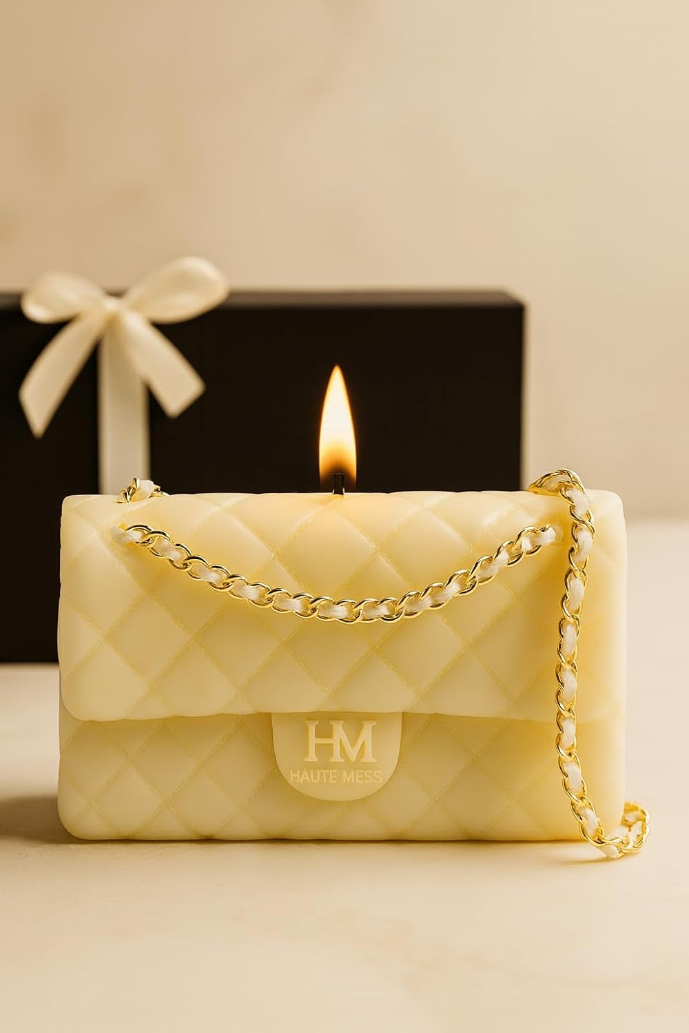 Handbag Candle in Giftbox - Haute Mess - Designer Gifts for Women - High End Luxury Candles for Women - Gift for Girlfriend - Luxury Gifts for Mom - Classy Bridal Shower Gift - Purse Candle