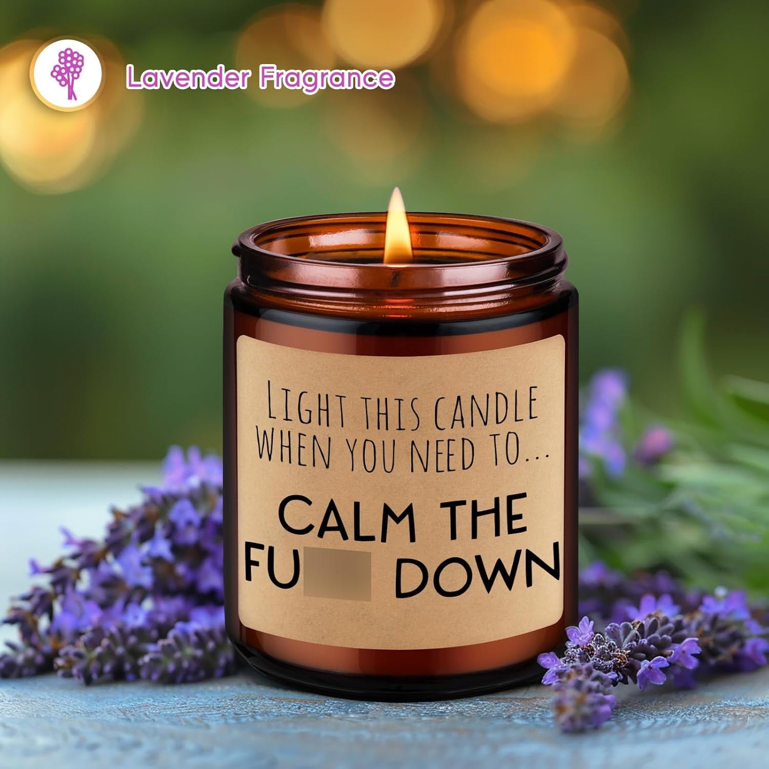 Calming Candle, Stress Relief Gifts for Women, Relaxing Gifts for Men, People - Anxiety Relief Items - Fathers Day, Calm Down, Birthday Funny Aromatherapy Candles for Women Friend Coworker Mom