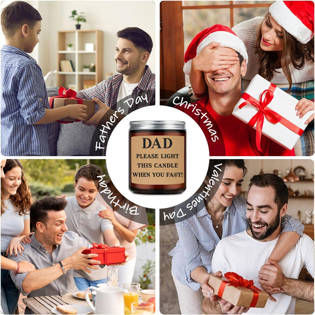 Fathers Day Dad Gifts from Daughter Son,Christmas Birthday Gifts for Step Dads Father in Law Him Bonus Daddy,Gift for Men Papa Grandpa Uncle Stepdad Lavende Scented Candles
