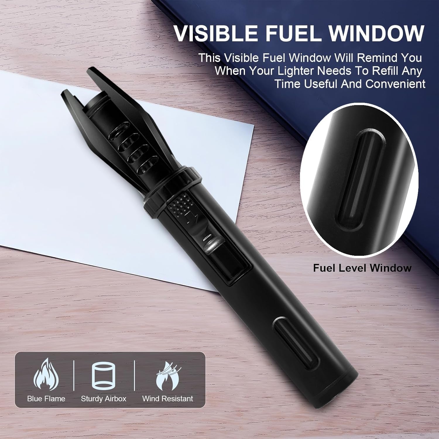 cool cigarette lighter gadgets KAMBOLLY Butane Torch Lighter, Funny Keychain Lighters for Candle BBQ, Refillable&Adjustable EDC Pocket with Windproof Jet Flame, Unique Gifts for Men Women (Black) : Health & Household Metal Windproof Cigar Cigarette Lighter