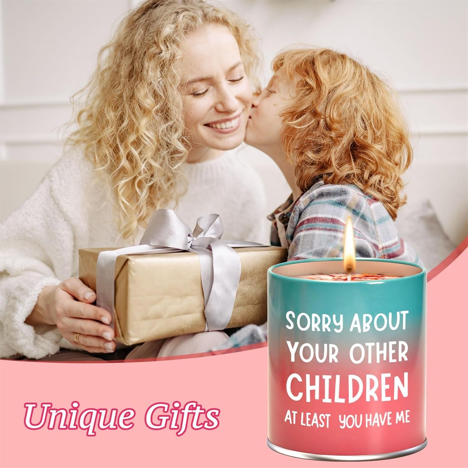 Christmas Birthday Gifts for Mom from Daughter Son Kids, Stocking Stuffers Mothers Day Gifts for Mom, Funny Gift Ideas, Anniversary Mother Presents,9Oz Scented Candles