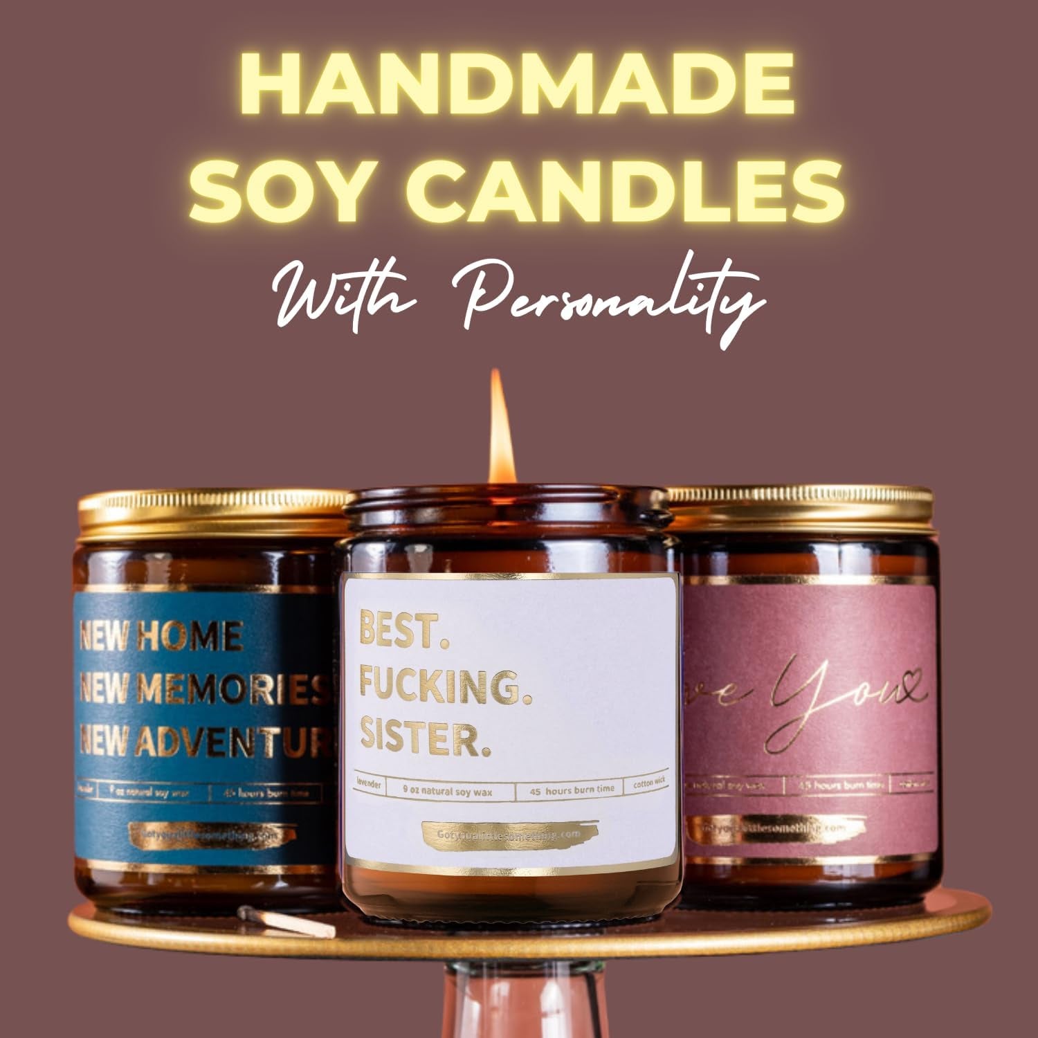 Best Sister Ever Scented Candle - Funny Birthday Gifts for Sister from Sisters - Sister Birthday Gift for Women - Cool Sisters Candle for Bonus Stepsister, Step Sis in Law Present from Brother