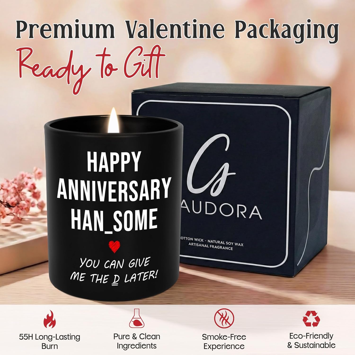 Funny Gifts for Him - Long Lasting Vanilla Lavender Scented Candle 10Oz - 1 Year 10 Year 30Th 50Th Anniversary Wedding Gifts for Men Husband Him Boyfriend from Her Girlfriend Wife