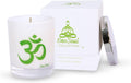 White Tea Ginger Aromatherapy Scented Candles, Luxury Spa Lemony Citrus Yoga Candles for Home Scented with Om Design, Hand-Poured Soy Candles, 50 Hours Burning Time, 7.6 Oz. -