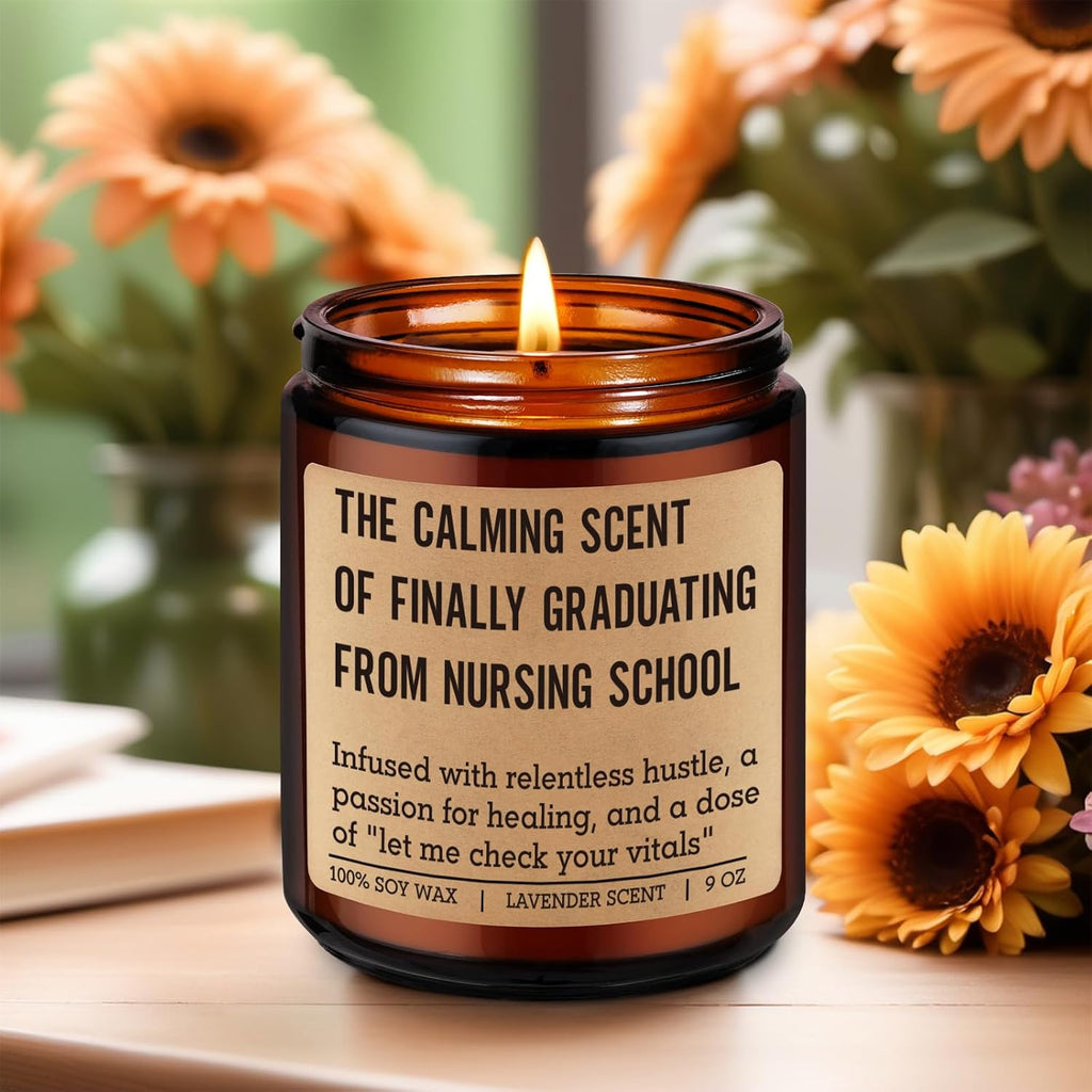 Candle, Nursing School Graduation Gifts for Nurse Student, Graduation Gifts for New Grad Nurses, Funny Grad Presents for Nursing Students Graduates, Future RN LPN Presents for Her