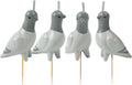 Flock Party Pigeon Candles, Set of 4 Pigeon Party Candles, 2 Inch Tall, Bird Lover and City-Inspired Birthday Celebration Decor
