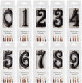 10-Count 0-9 Black Number Birthday Candles, Number One Birthday, Black Number Candles, Party Celebration, Baby Showers