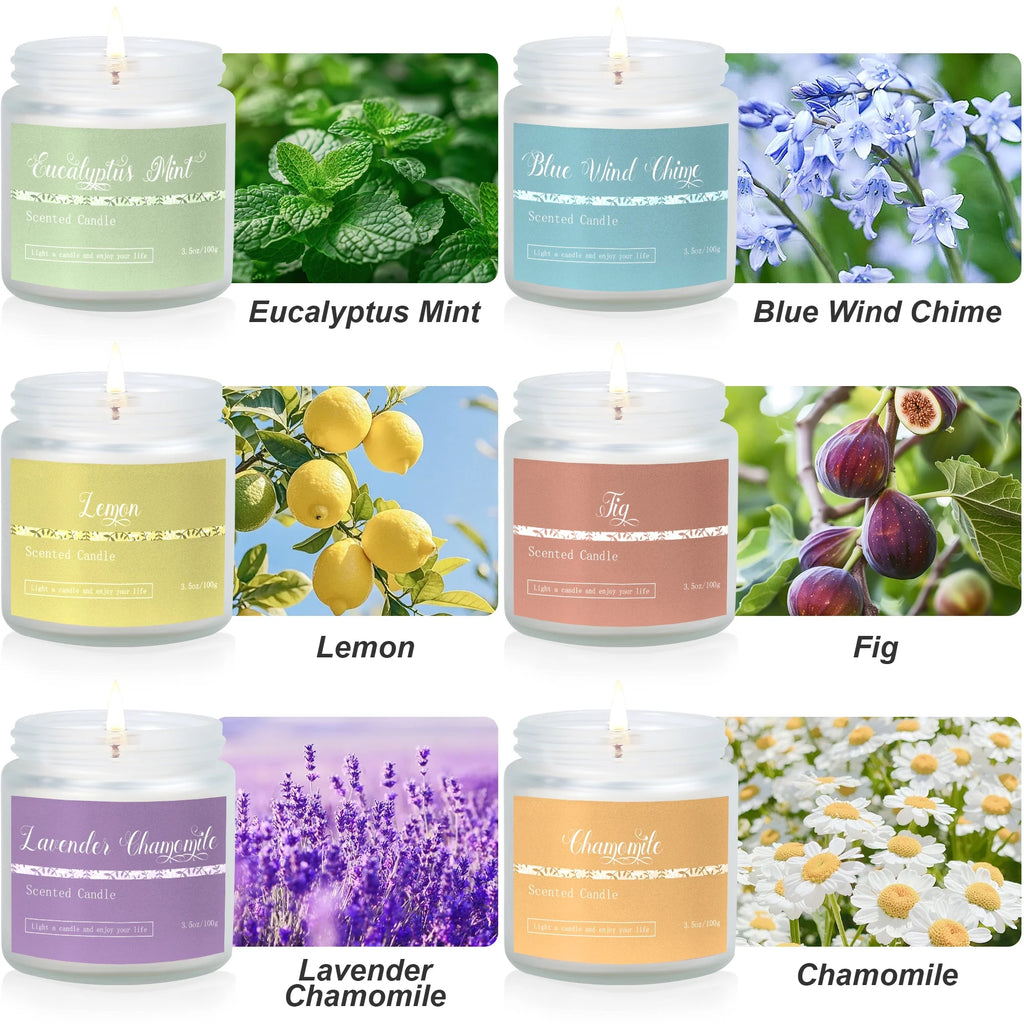 6 Pack Candles for Home Scented Aromatherapy Candle Gifts Set for Women, Lavender Candle, 300 Hour Long Lasting Candles, Stocking Stuffers, Birthday, Valentine, Christmas, Anniversary Present