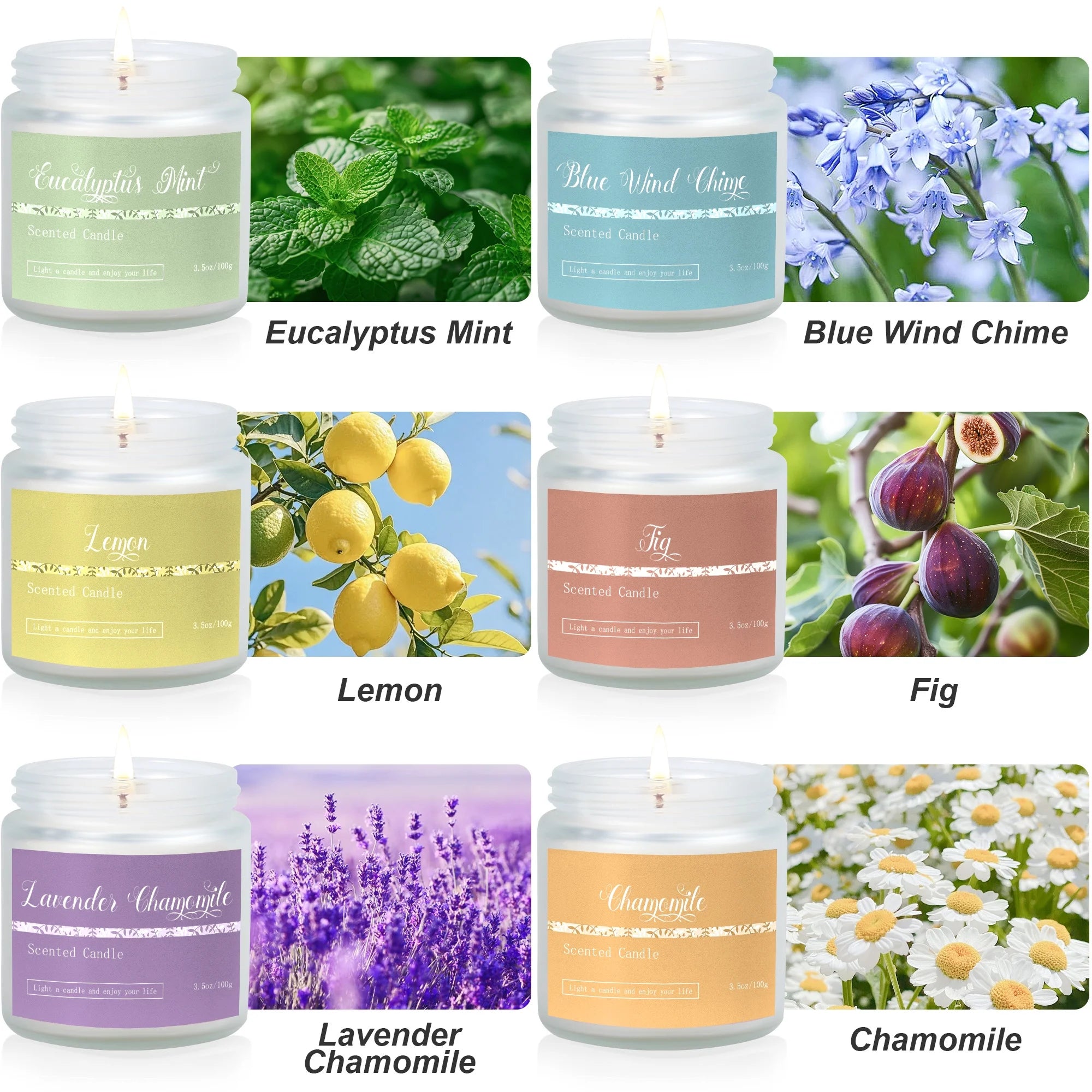 6 Pack Candles for Home Scented Aromatherapy Candle Gifts Set for Women, Lavender Candle, 300 Hour Long Lasting Candles, Stocking Stuffers, Birthday, Valentine, Christmas, Anniversary Present