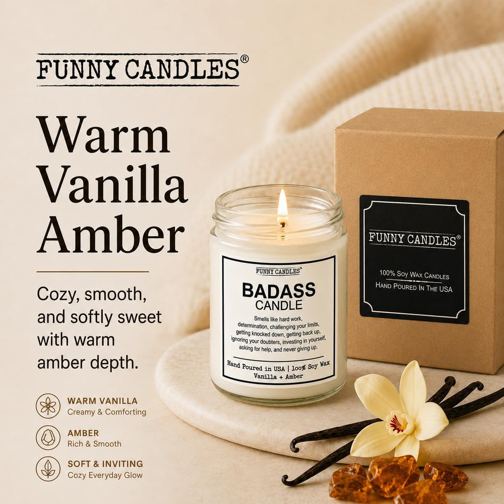 Congratulations Gifts for Women - Funny Congrats, New Job, Promotion & Graduation Gift for Her, Coworker, Boss, Best Friend - Vanilla Soy Candle, 45 Hr Burn, USA Made