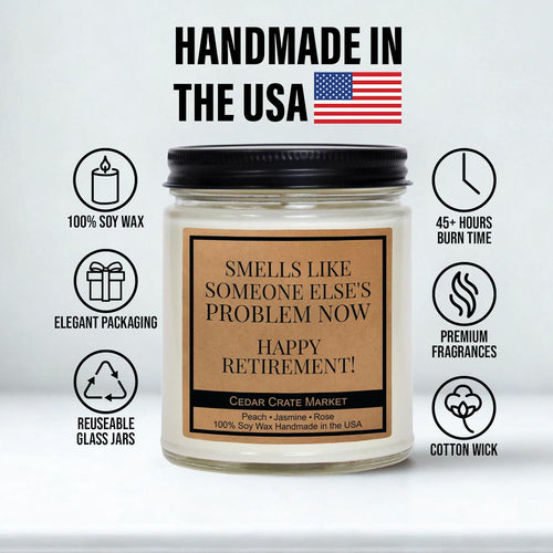 - Retirement Gift for Woman, Men, Teacher - Smells like Someone Else'S Problem Now, Funny Retirement Candle, Farewell & Goodbye Coworker Gift, Best Retired Presents 2025