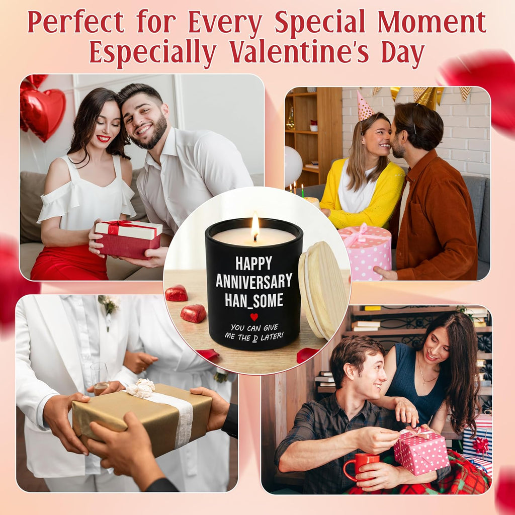 Funny Gifts for Him - Long Lasting Vanilla Lavender Scented Candle 10Oz - 1 Year 10 Year 30Th 50Th Anniversary Wedding Gifts for Men Husband Him Boyfriend from Her Girlfriend Wife