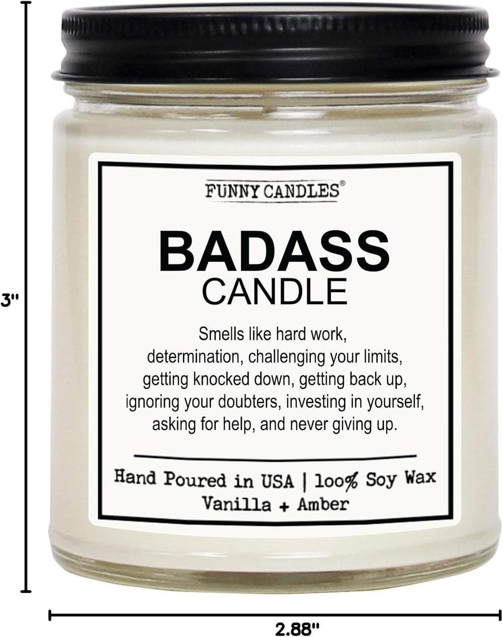 Congratulations Gifts for Women - Funny Congrats, New Job, Promotion & Graduation Gift for Her, Coworker, Boss, Best Friend - Vanilla Soy Candle, 45 Hr Burn, USA Made
